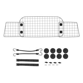 Dog Car Barrier, 35.4"-60.6" Adjustable Car Divider for Trunk Cargo Area, Universal-Fit Back Seat Heavy-Duty Wire Mesh Dogs Separator Guard Net