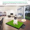 Dog Toilet Indoor Puppy Training Pad, Dog Potty Pet Training Grass Mat, Removable Waste Tray for Easier Clean Up, Artificial Turf, 25"Ã—20"