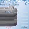 Cooling Human Dog Bed for Summer, Breathable Washable Floor Lounger for People & Pets, 71"x40"x11", Glacier Grey, Pet Bed for Hot Weather Relaxing