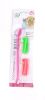 denTwo Headed Dog Toothbrush Set Canine Dental Hygiene Brush with 2 Finger Brushes Soft Bristles
