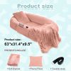 Human Dog Bed, Large Size Fits You and Pets, Washable Faux Fur Dog Bed for People Doze Off, Napping Orthopedic Dog Bed, Present Plump Pillow, Blanket