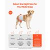 Disposable Male Dog Diapers, Super Absorbent Male Dog Wraps, 360 Â° Leak-Proof Belly Bands with Wetness Indicator for Doggies in Heat, Training