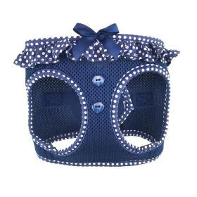 American River Choke Free Dog Harness Polka Dot Collection (Color: Navy Polka Dot, size: 3X-Large)