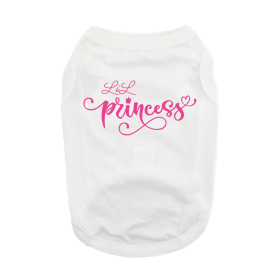 Lil Princess Dog Shirt (Color: White, size: X-Large)