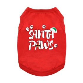Santa Paws Dog Shirt (Color: Red, size: 2X-Large)