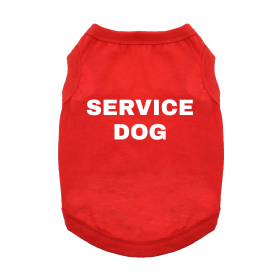 Service Dog Dog Shirt (Color: Flame Scarlet Red, size: 3X-Large)