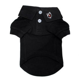 Solid Dog Polo (Color: Jet Black, size: 3X-Large)