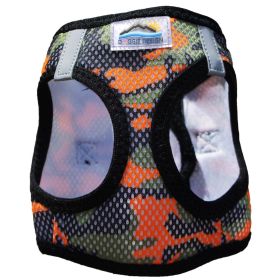 American River Choke Free Dog Harness Camouflage Collection (Color: Orange Camo, size: medium)