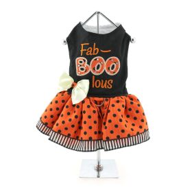 Halloween Dog Harness Dress (Color: Fab-BOO-lous, size: large)