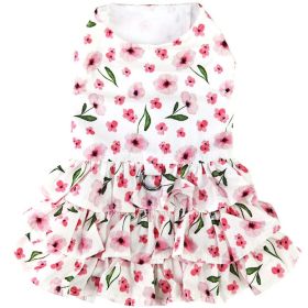 Spring Wildflower Dog Dress with Matching Leash (size: large)
