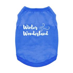 Winter Wonderland Dog Shirt (Color: Blue, size: large)