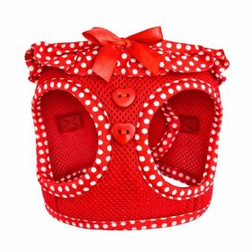 American River Choke Free Dog Harness Polka Dot Collection (Color: Red Polka Dot, size: small)