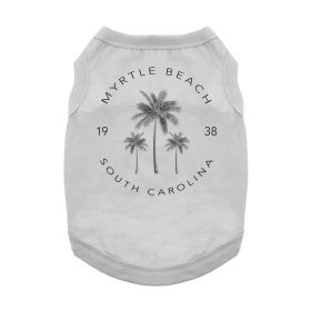 Myrtle Beach, SC Dog Shirt (Color: Gray, size: small)