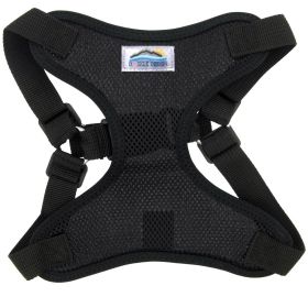 Wrap and Snap Choke Free Dog Harness by Doggie Design (Color: Black, size: small)